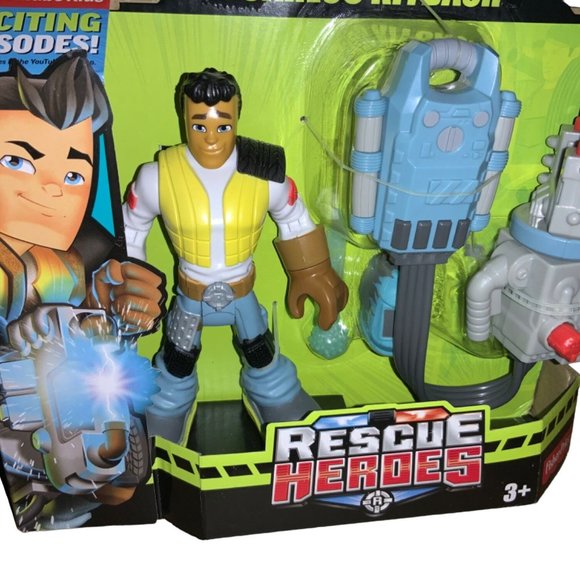 RESCUE HEROES CARLOS KITBASH ACTION FIGURE WITH ACCESSORIES -Fisher Price - Picture 12 of 12